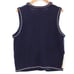 Vintage Northern Reflections Knit Vest Womens Navy Blue Embroidered Size M
