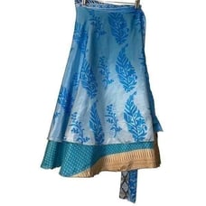 Vintage Saree Wrap Reversible Bias Skirt