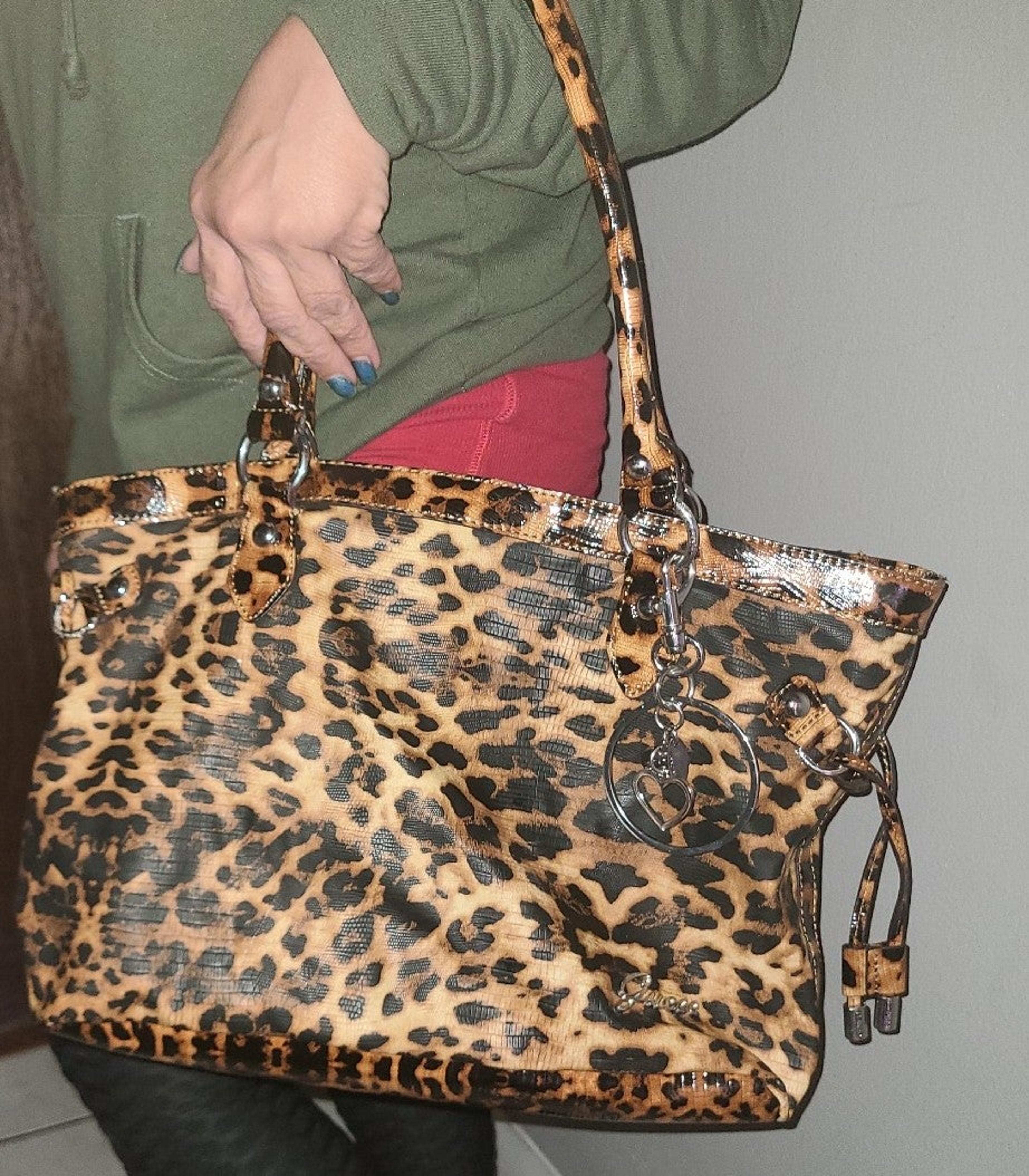 Guess handbag leopard print Clearance