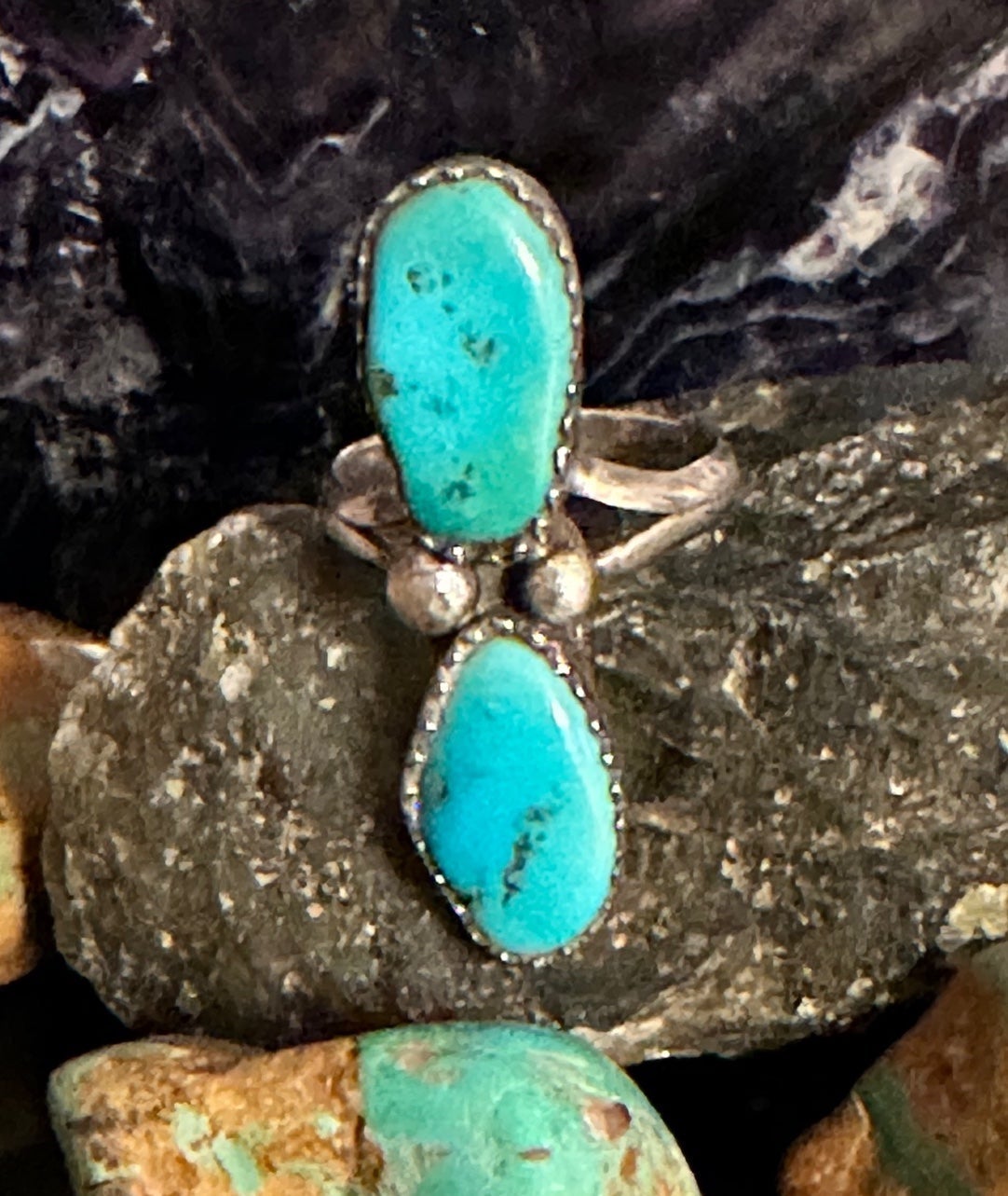Sterling silver turquoise vintage sterling ring
