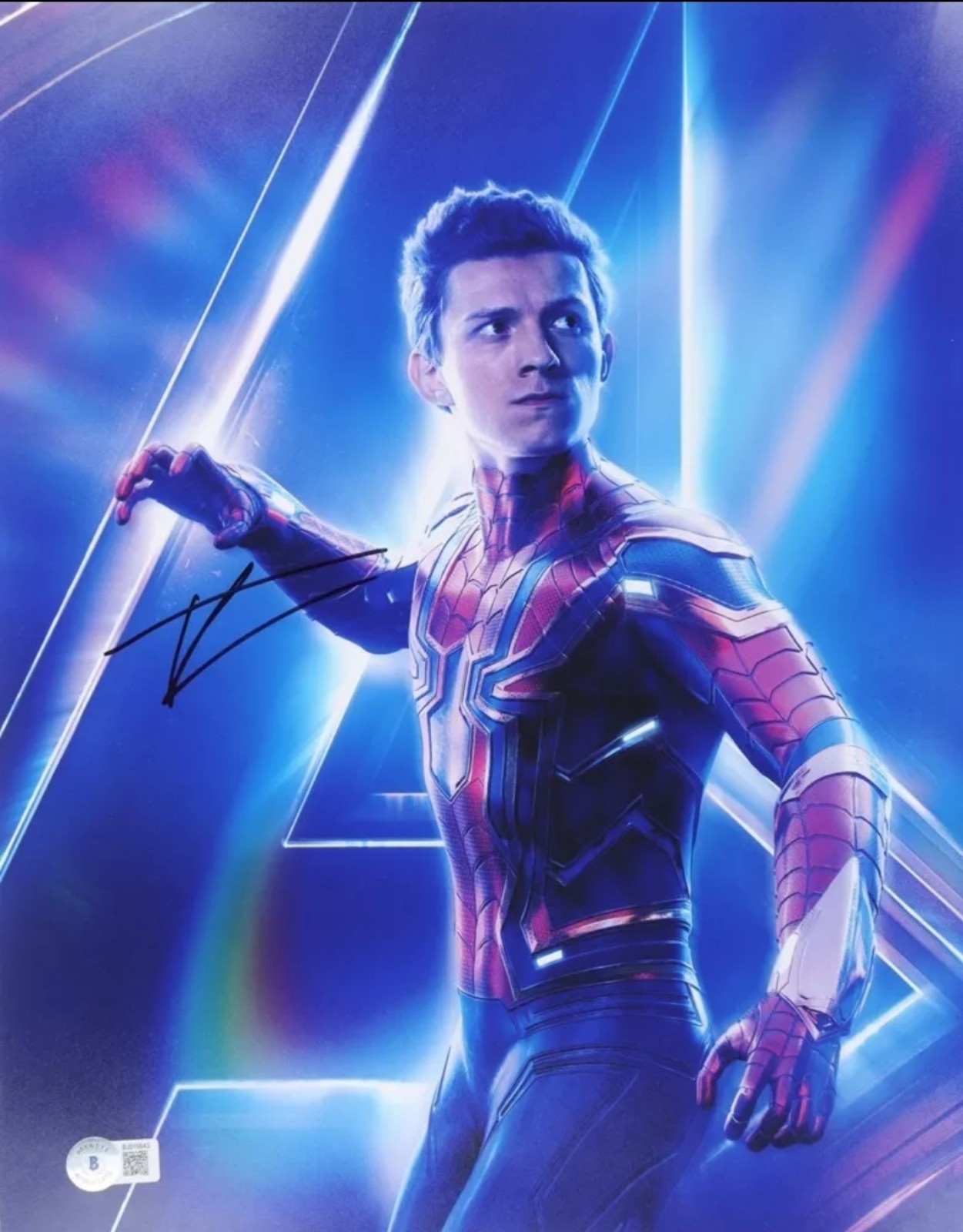 Tom Holland Spider-Man Signed Autographed Avengers Poster 11 in x 14 in