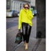 New Zara Oversized Turtleneck Sweater Neon Green Size S. BLOGGERS FAV
