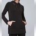 WHBM WKND Lace Inset Tunic Long Sleeve Black Hoodie Size Small