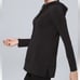 WHBM WKND Lace Inset Tunic Long Sleeve Black Hoodie Size Small