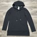 WHBM WKND Lace Inset Tunic Long Sleeve Black Hoodie Size Small
