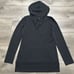 WHBM WKND Lace Inset Tunic Long Sleeve Black Hoodie Size Small