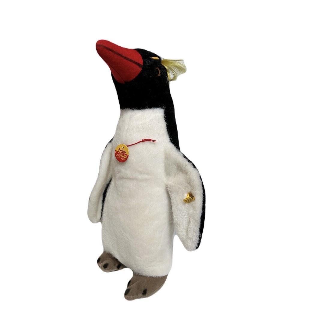 Vintage 80s Steiff 16 in 40 cm Peggy Penguin Rockhopper w/ Tags 2505/40 EUC