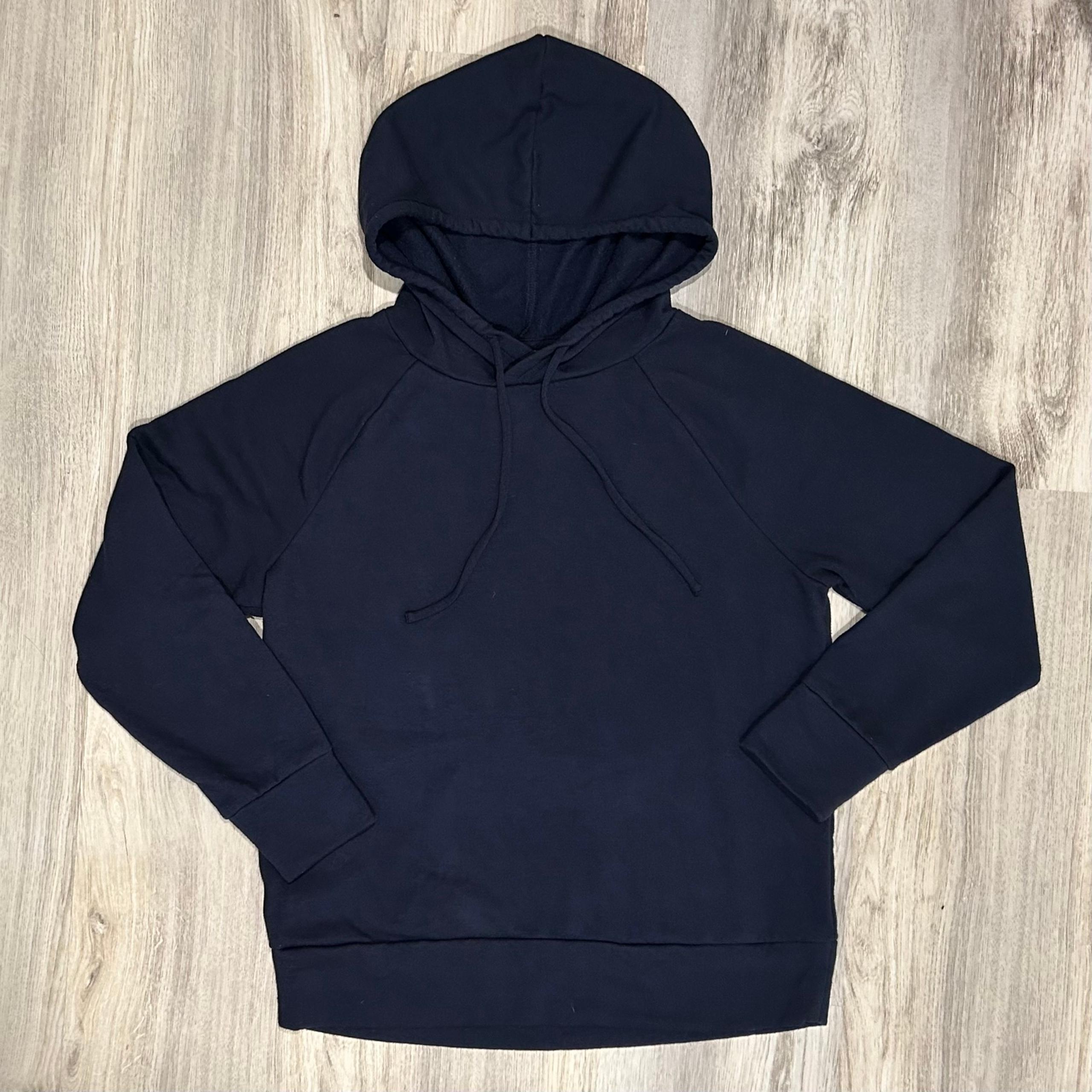 Eddie Bauer Ultrasoft 4 Way Stretch Pullover Hoodie Sweatshirt Navy Blue Size S