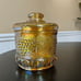 Vintage Fenton Gold Iridescent Tabacco Jar - New Autman Gold Grape Design