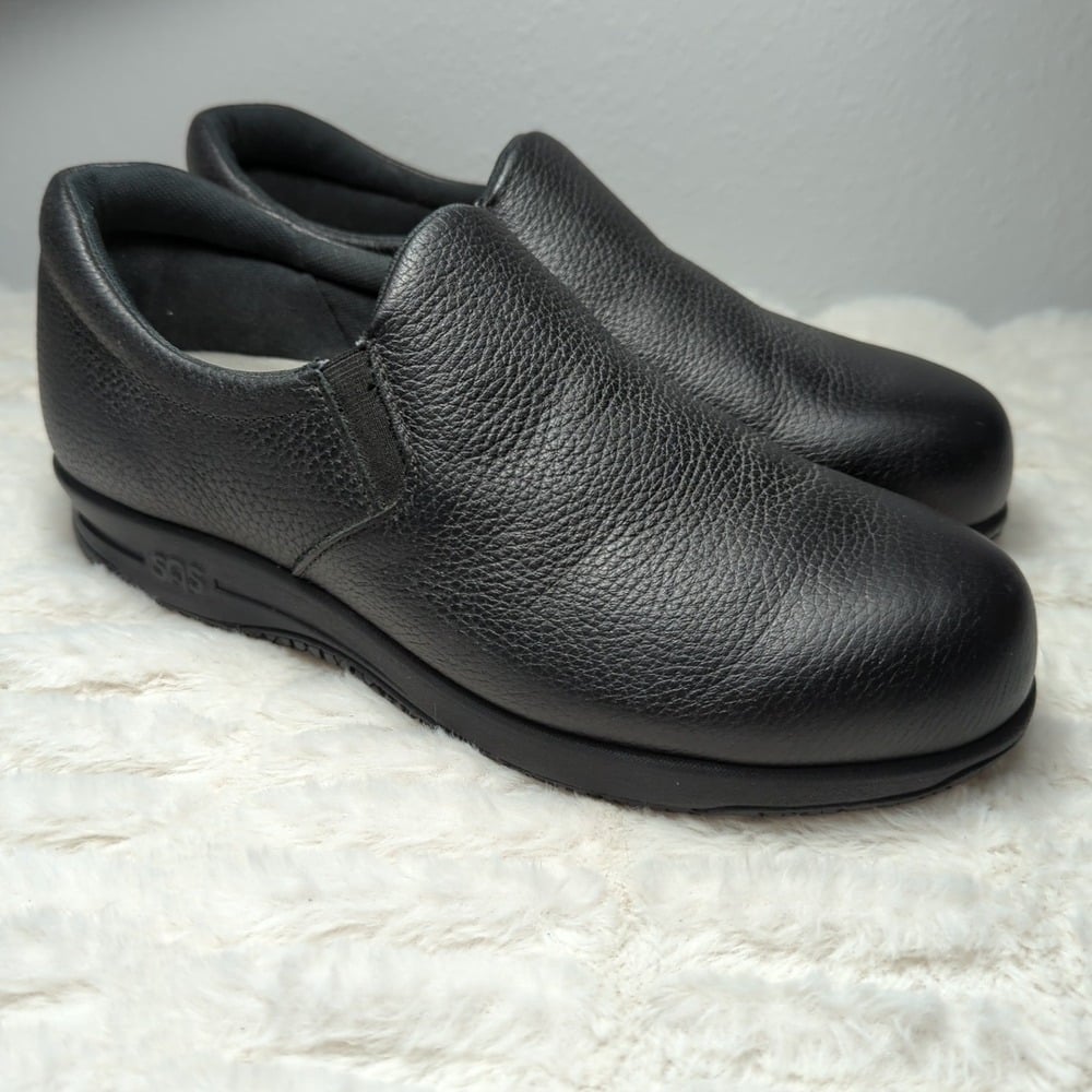 SAS Women's Patriot Slip-Resistant Black Size 8 Wide Non Slip L8978459 EUC