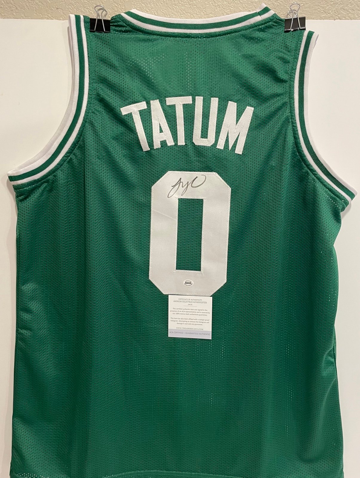 Jayson Tatum #0 - Boston Celtics - Signed, Autographed Custom Jersey with COA