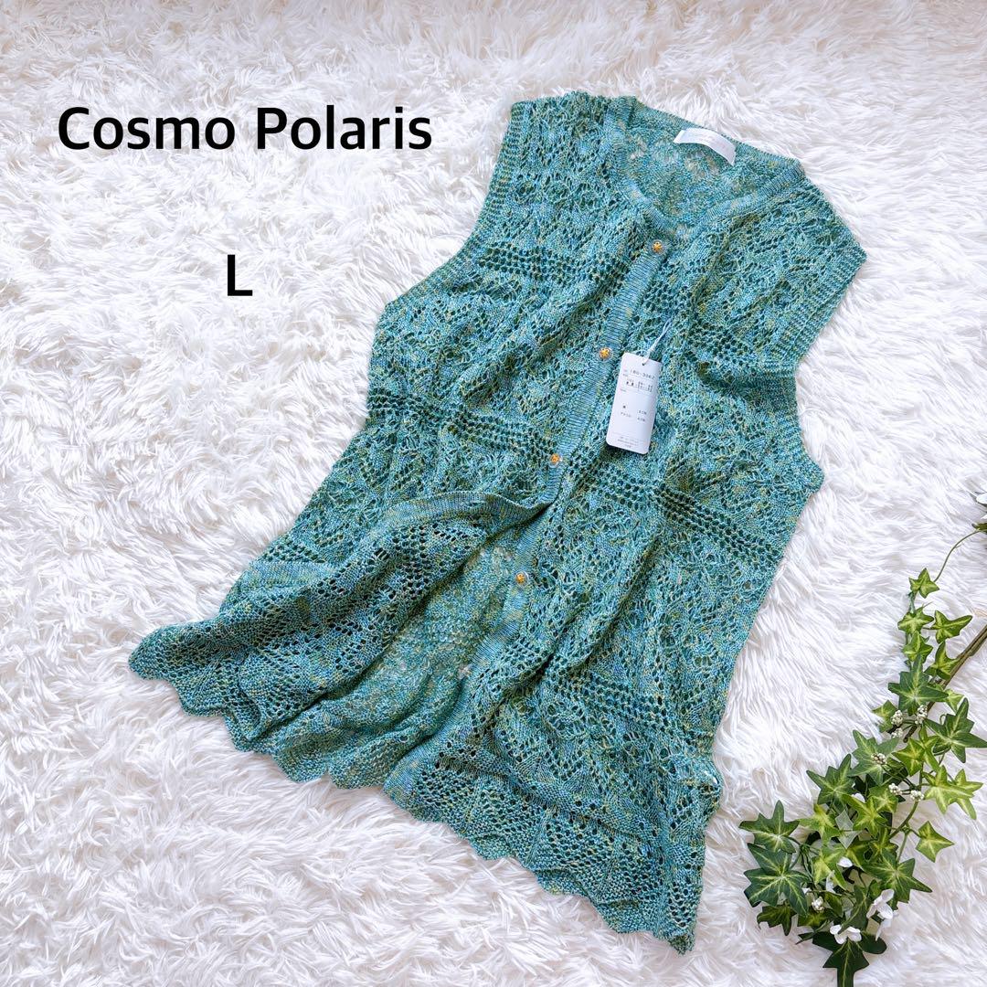 [New with Tags] Cosmo Polaris Openwork Knit Vest, Size L, Layering, Elegant