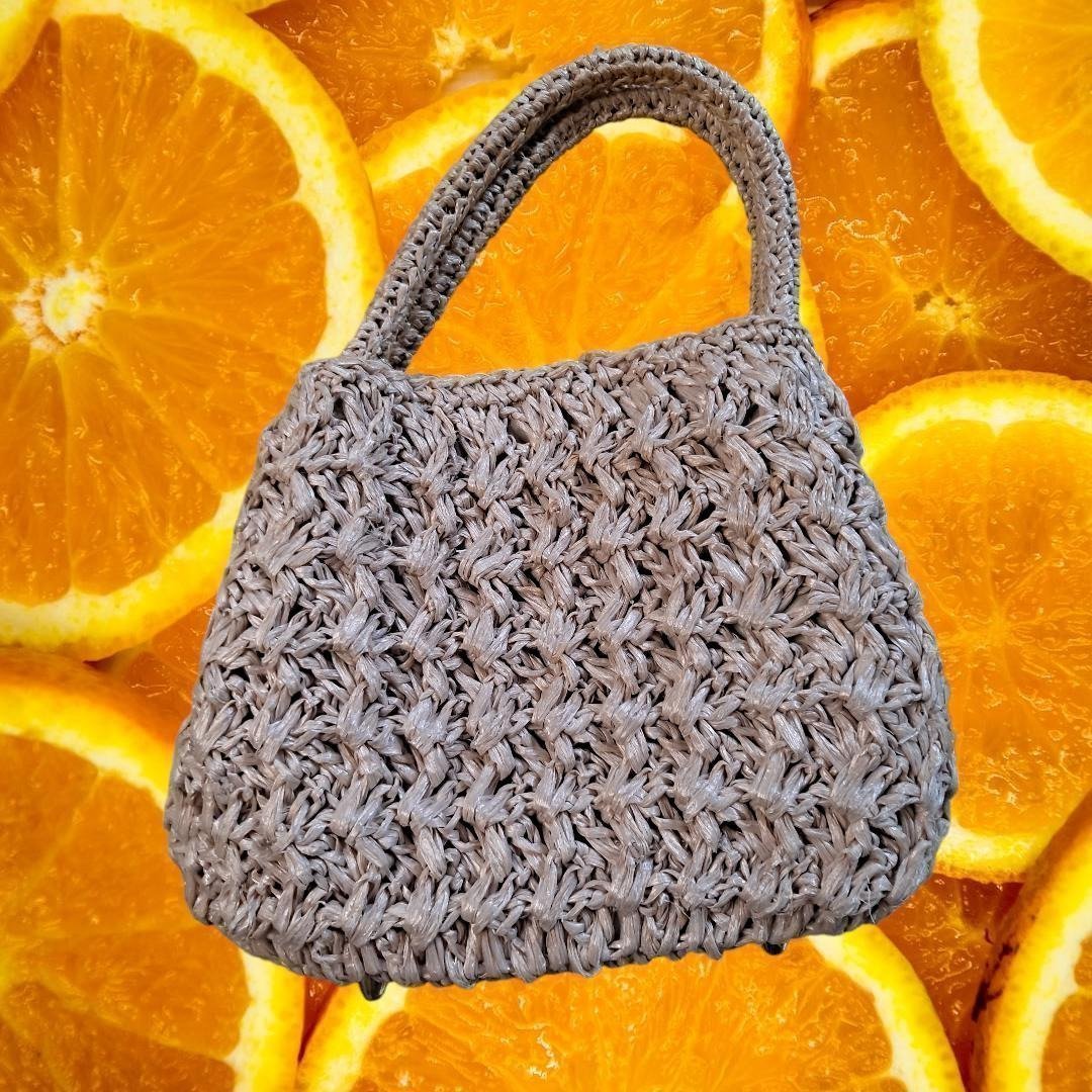 Mantessa Basket Weave Wicker Looking Bag Purse