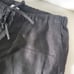 KATE HILL 100% Linen Pull Over Straight Leg Pants in Black Size PL