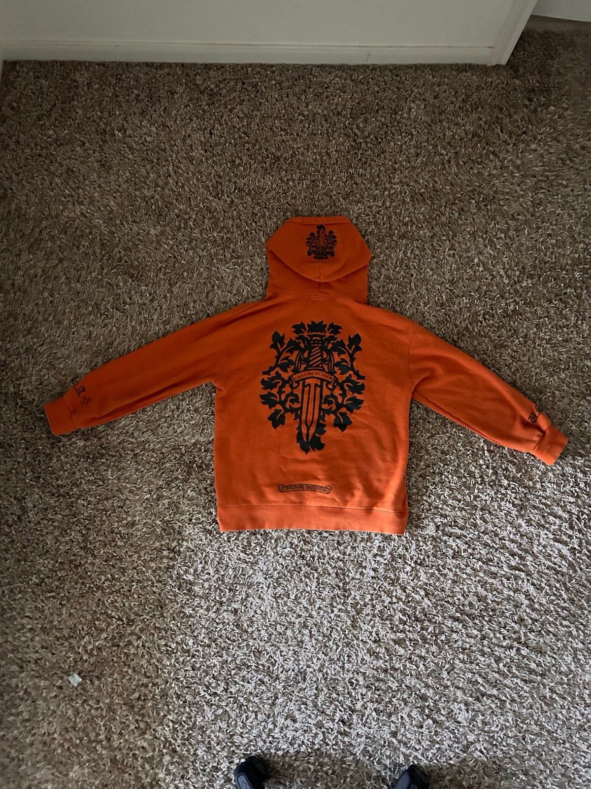 Chrome Hearts Vine Dagger Hoodie Orange