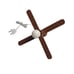 Miniature Vintage Dollhouse Ceiling Fan Light 12V Power System Blades Move New