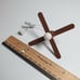 Miniature Vintage Dollhouse Ceiling Fan Light 12V Power System Blades Move New