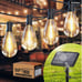 50ft Solar Outdoor String Lights Waterproof, ST38 LED Patio Lights Outside Garde