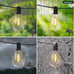 50ft Solar Outdoor String Lights Waterproof, ST38 LED Patio Lights Outside Garde