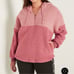 Victoria Secrets PINK Varsity Sherpa Half-Zip Pullover