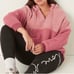 Victoria Secrets PINK Varsity Sherpa Half-Zip Pullover