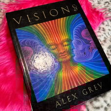 ALEX GREY VISIONS *RARE / HTF* 2 book set with protective fastening case