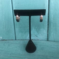 Beautiful 14k Solid Yellow Gold & Sterling Silver .925 Black And White Diamond P