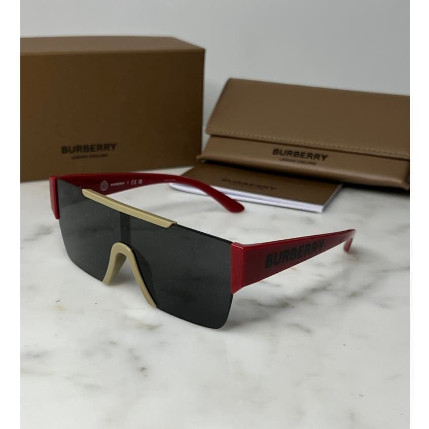 NEW Burberry Kids JB4387 Shield Red Sunglasses