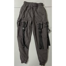 Gray Grey Cargo Utility Joggers Sweats Sweatpants Pants Bottoms Size S ⛓