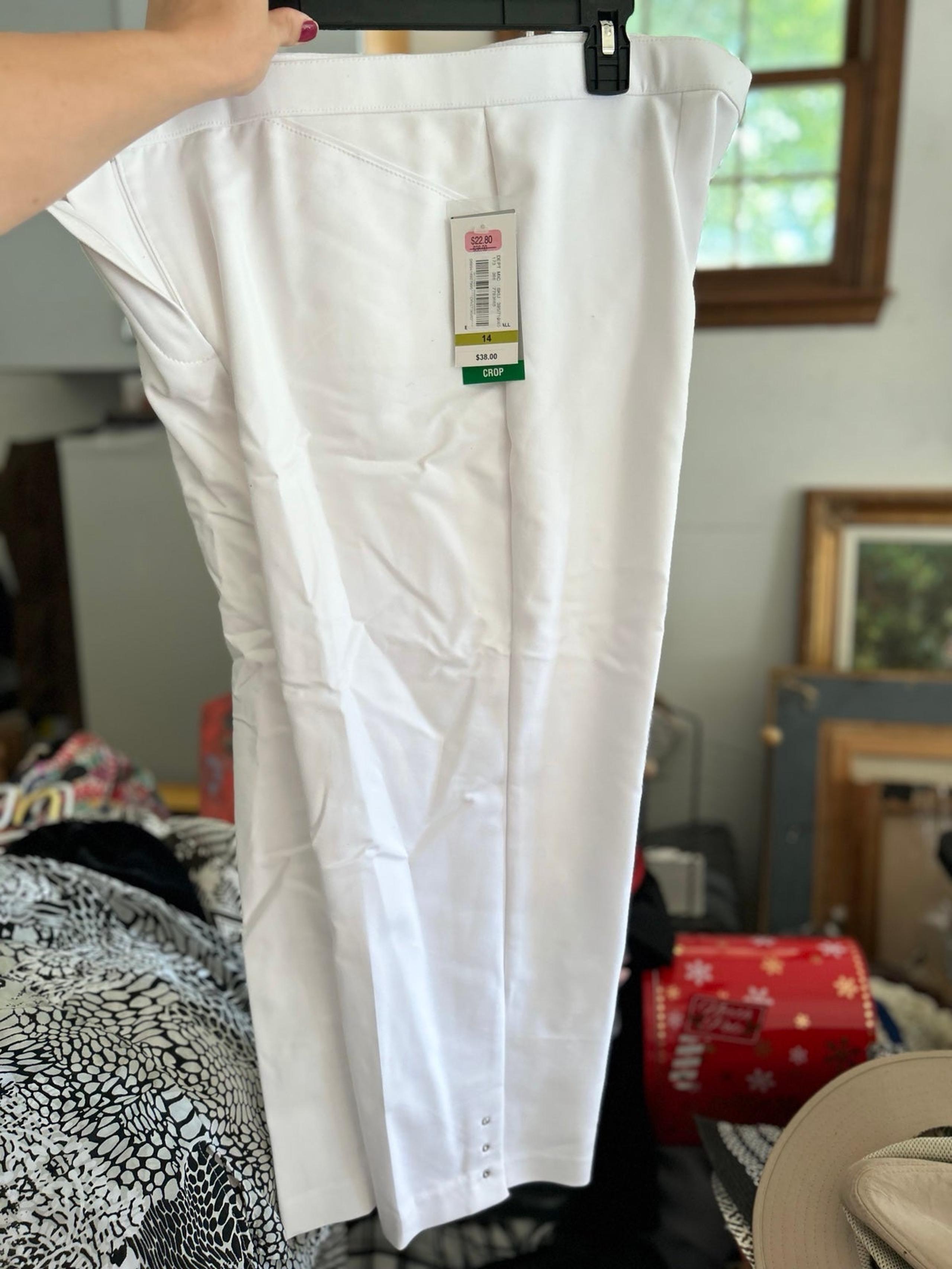 Allison Daley Riviera Stretch Crop White Capri Pant NWT Women’s size 14