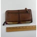 Vintage Fossil Brown Patchwork Suede & Leather Zip Clutch Boho Hippie Wallet