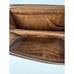 Vintage Fossil Brown Patchwork Suede & Leather Zip Clutch Boho Hippie Wallet