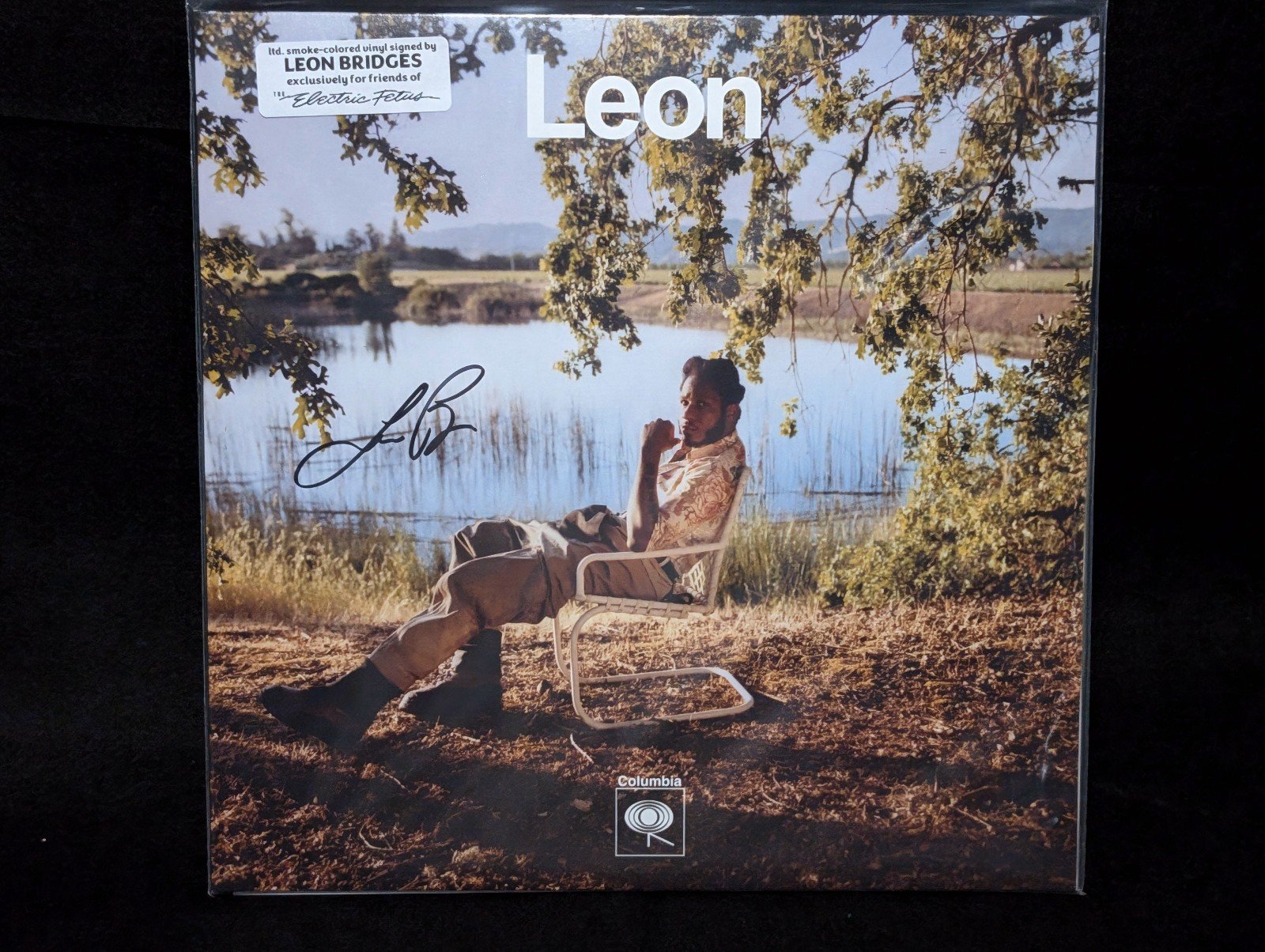 Leon Bridges - Leon - Smoke Color Signed Vinyl LP Autographed FULL SIGNATURE