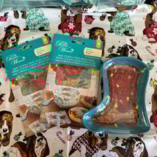 PIONEER WOMAN BEESWAX WRAPS SET 3 Christmas boot spoon rest