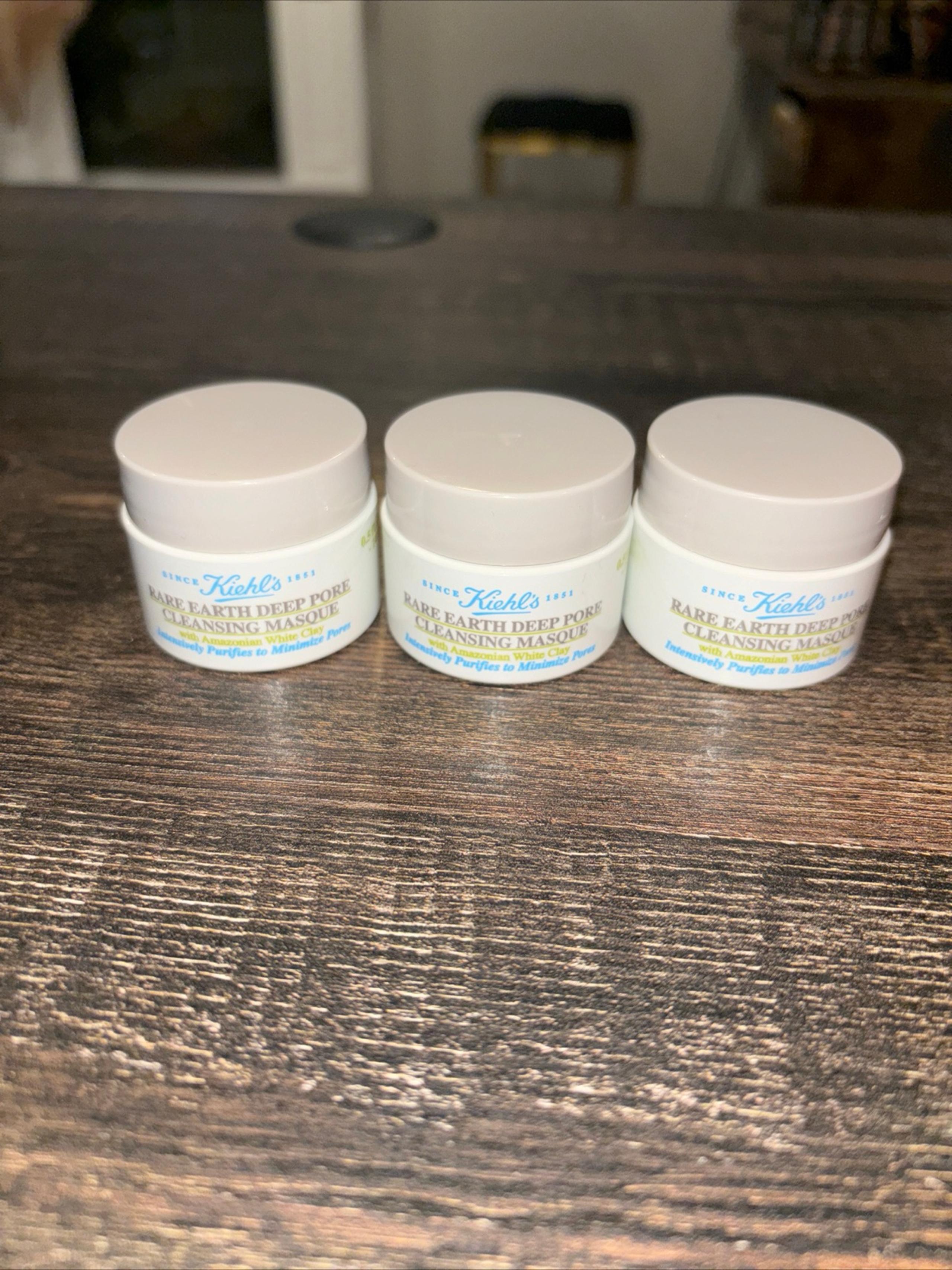 3 Kiehl's Rare Earth Deep Pore Cleansing Masque - 0.5 Oz Each - NEW - Free Ship