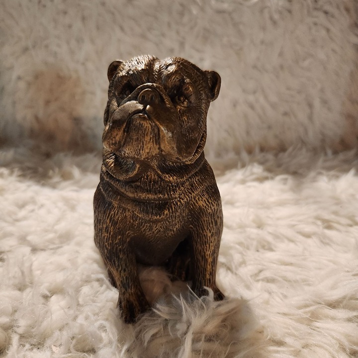 Vintage Bronze Bulldog Figurine