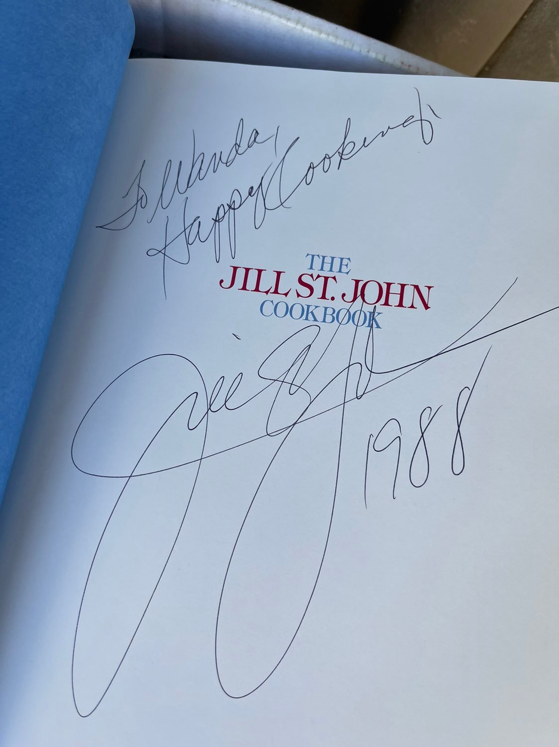 SIGNED JILL ST JOHN COOKBOOK 1ST