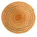 Large Woven/Wicker African Coiled Basket Bowl Mustard Yellow