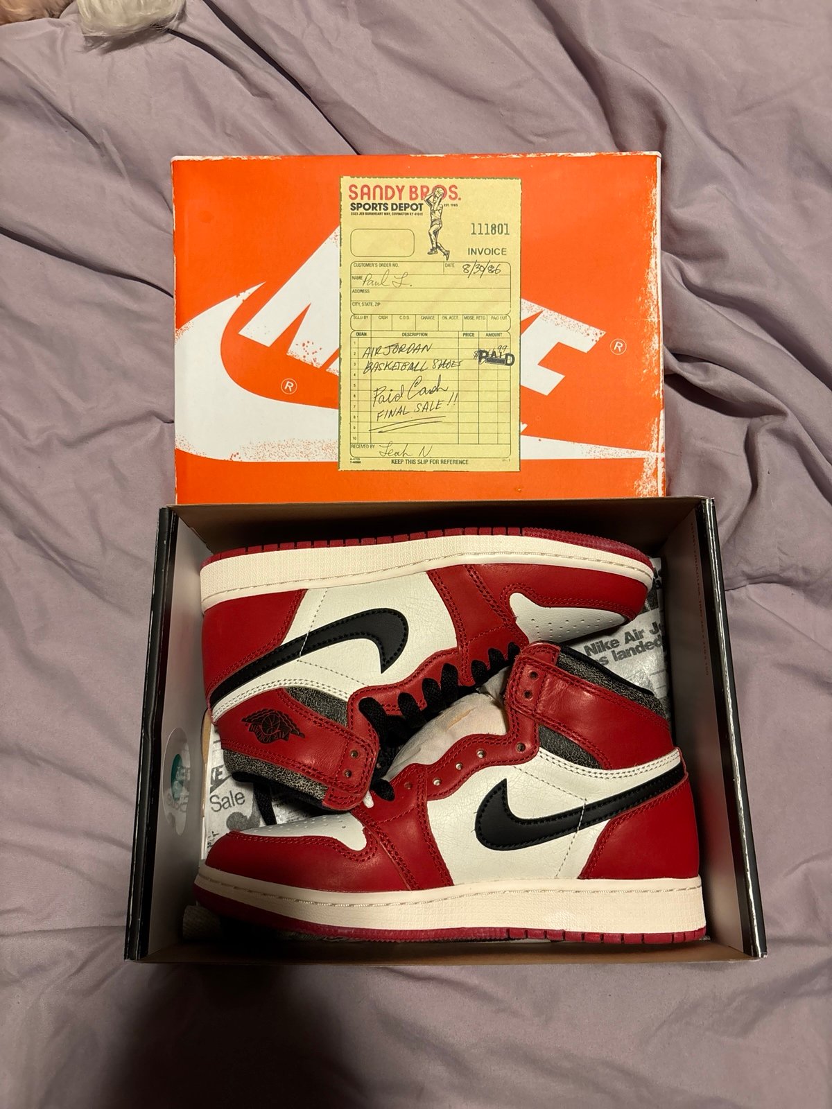 Air Jordan 1 Chicago Lost and Found 4.5Y