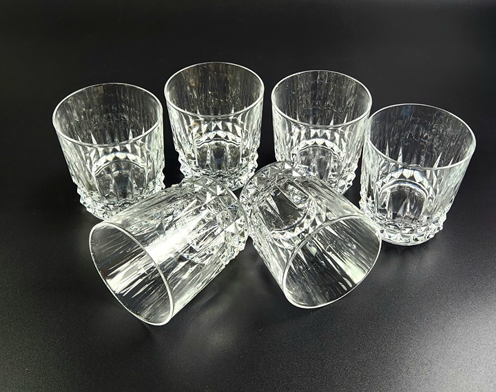Vintage Old Fashioned Tuilleries Villandry by CRISTAL D'ARQUES-DURAND - Set of 6
