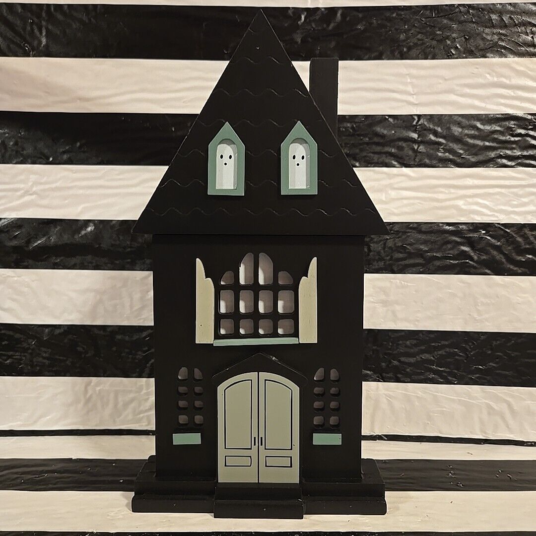 Halloween Target Hyde And Eek Mini Mantle Mantel Decor Black Haunted House Ghost