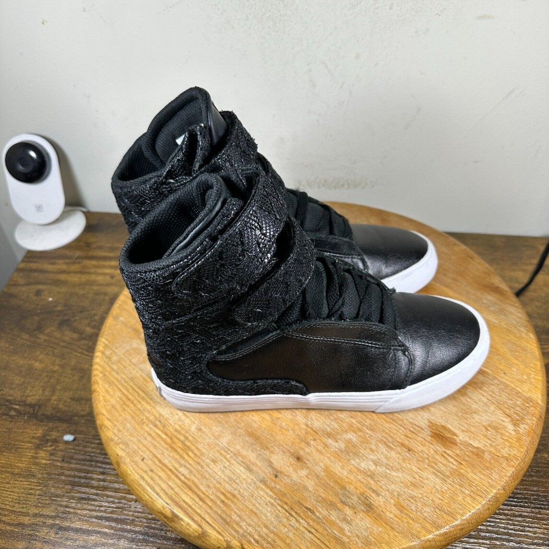 Supra TK Society 2 Black Snakeskin Shoes Sneakers Women's Size 7.5