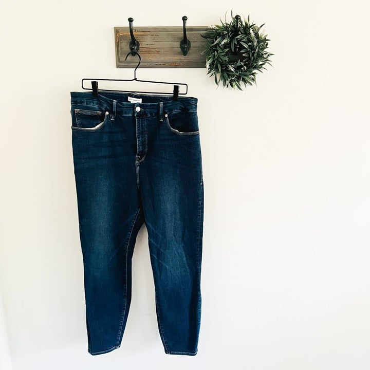 Good American Dark High Rise Skinny Jeans 18