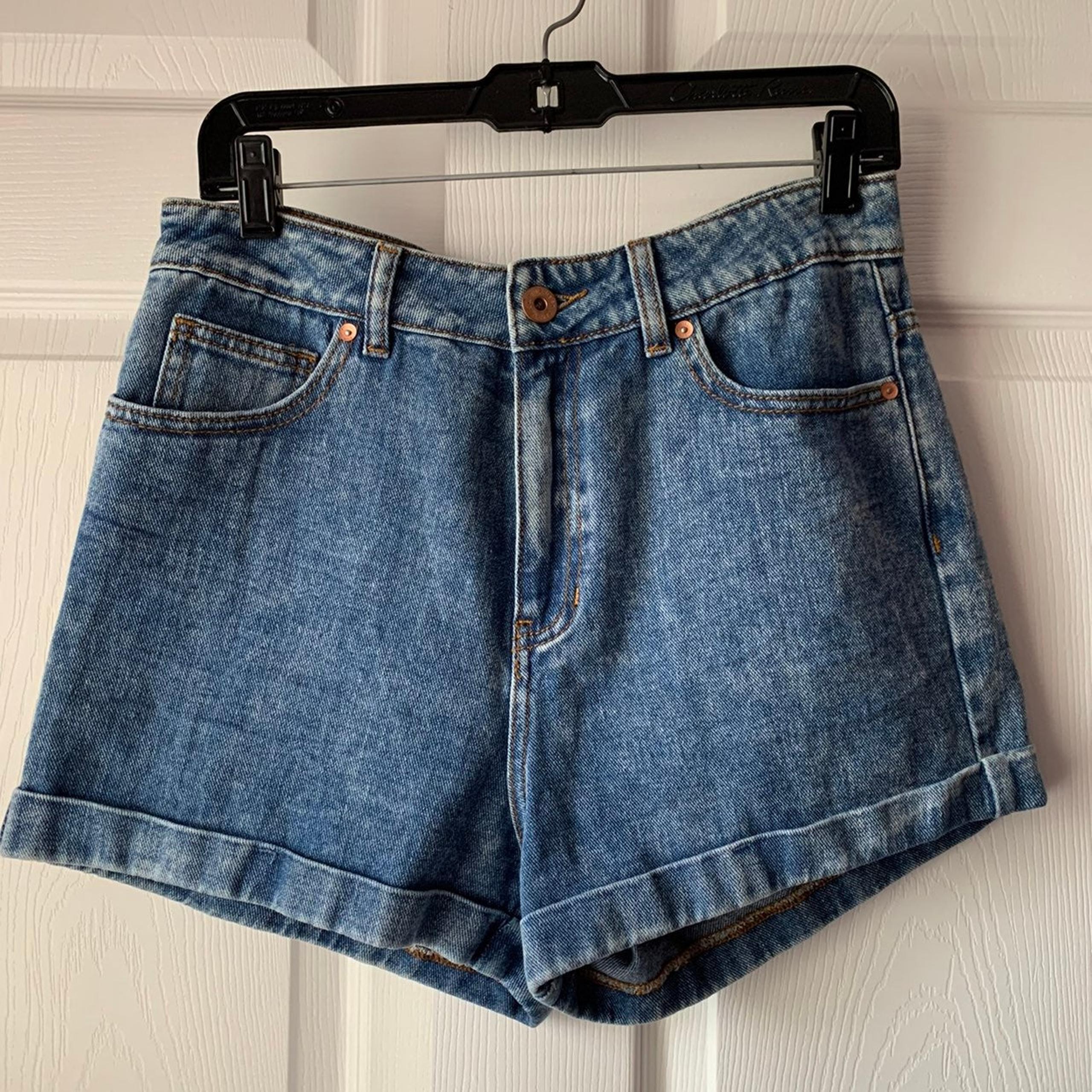 Blue Jean High Waited Mom Shorts