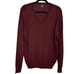 J.Crew Xinao Merino Wool V-Neck Sweater Dark Burgundy Lightweight Men's L