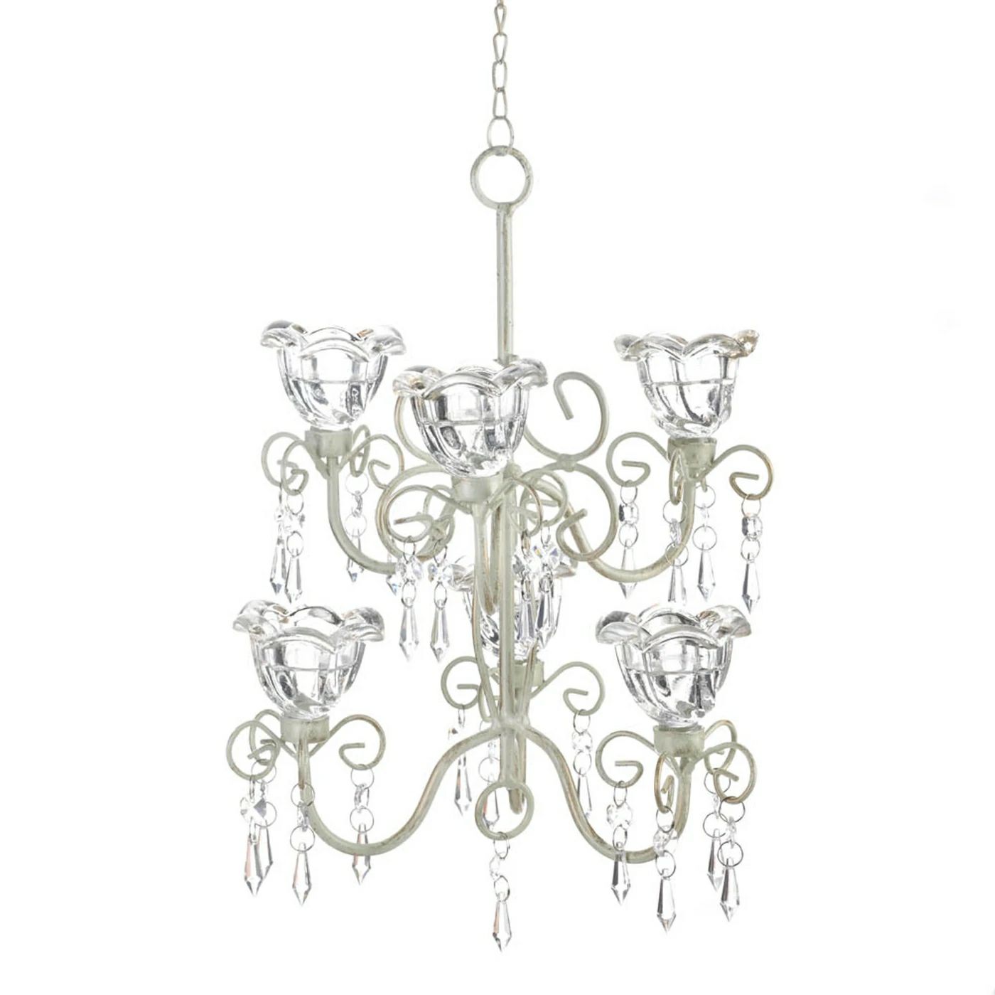Crystal bloom double chandelier