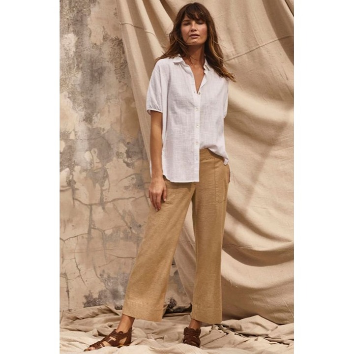 J.Jill Pure Jill Cropped Trousers in Ginger Peach/Sweet Tea - Size Large