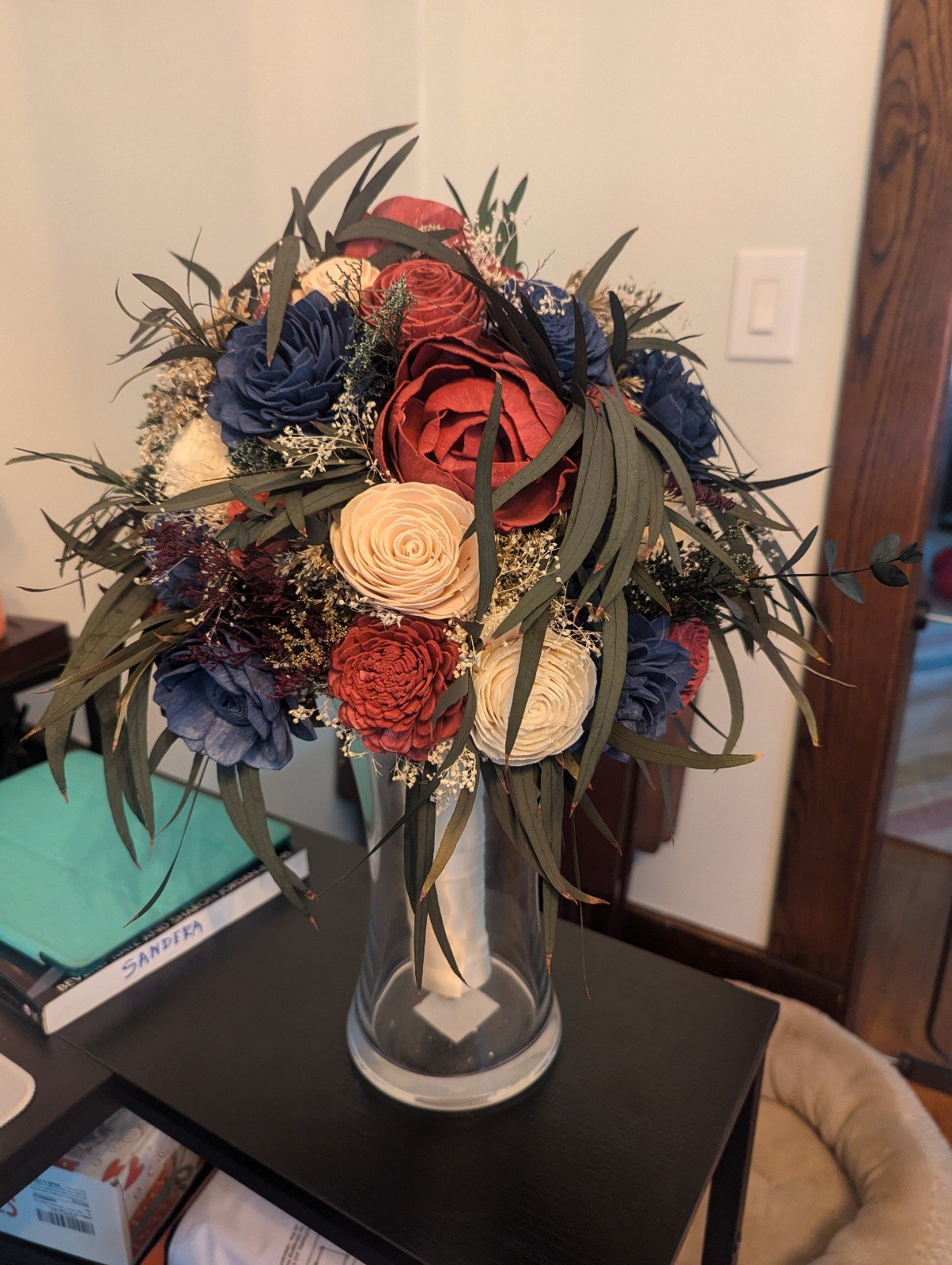 sola wood flower bridal bouquet