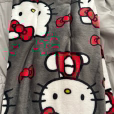 Hello Kitty blanket grey and red