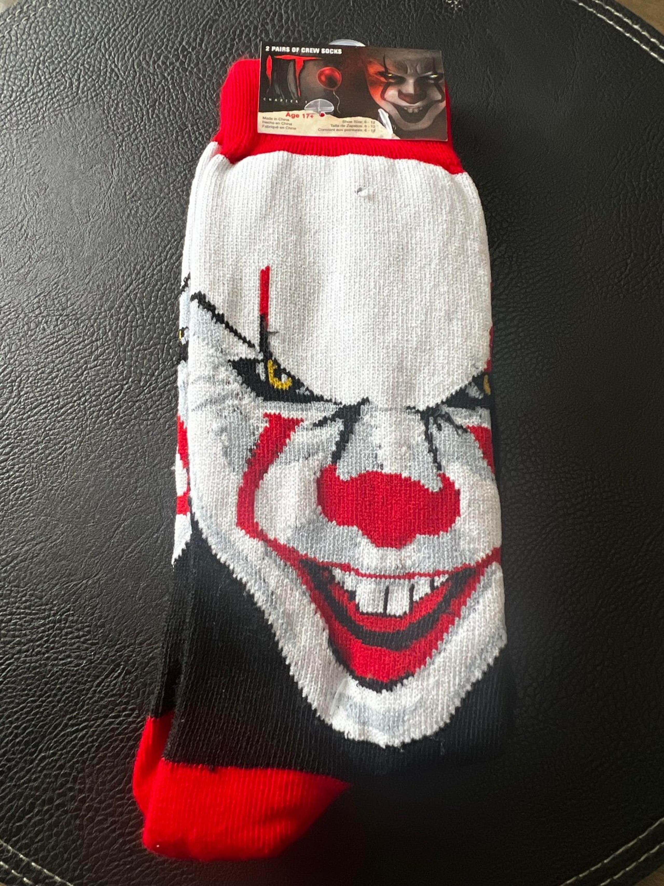 IT The Movie Horror 2 Pair Mens Crew Socks Size 6-12